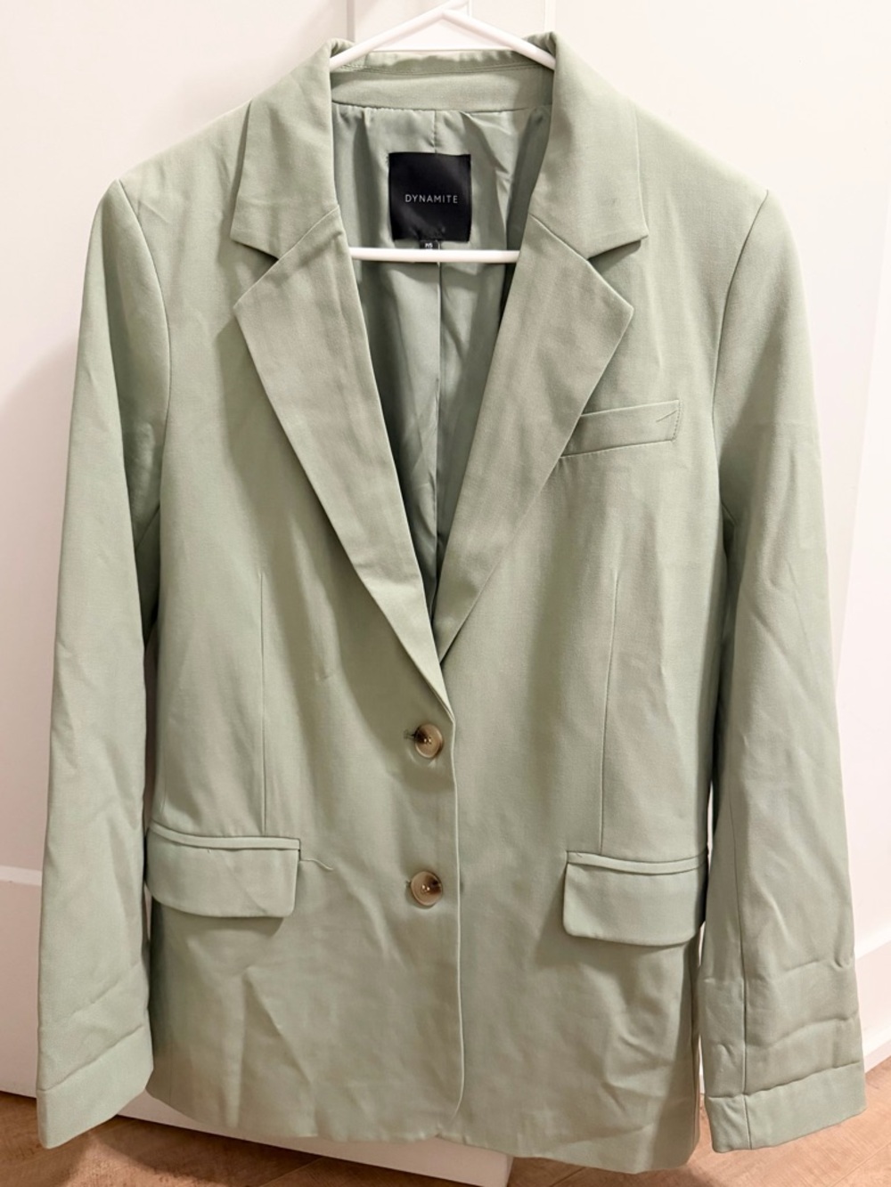 Dynamite Light Sage Green Tailored Blazer